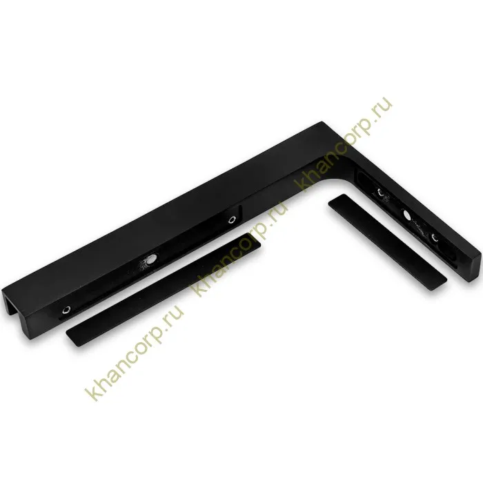 Угловой стабилизатор Диор FDK-5L стена-стекло 90˚ левый, нержавейка/черный