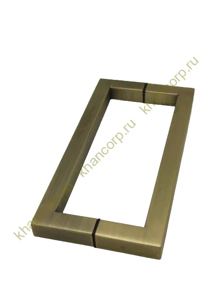 Ручка скоба FDR-71, 19х19х220х1.0 мм, нержавейка/бронза