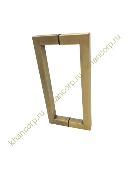 Ручка скоба FDR-71, 19х19х220х1.0 мм, нержавейка/бронза