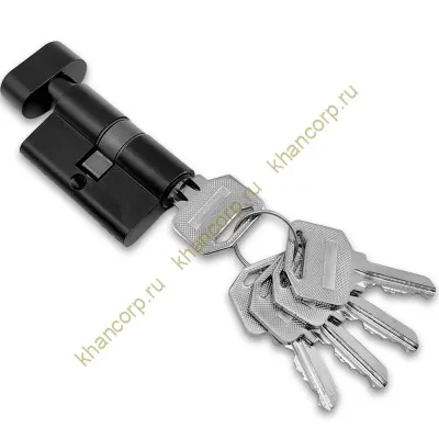 Личинка FMZA-37 для замка стеклянной двери FMZ-33, 36, ключ/вертушка, латунь/черный