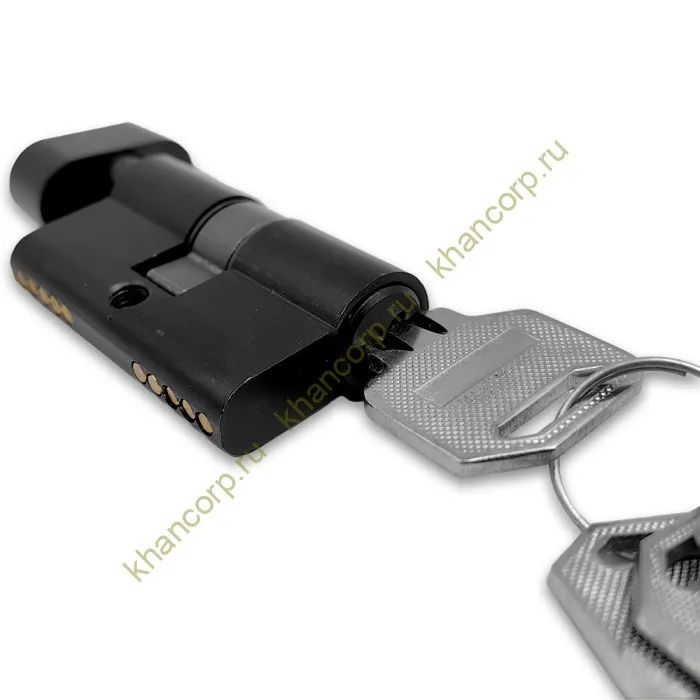 Личинка FMZA-37 для замка стеклянной двери FMZ-33, 36, ключ/вертушка, латунь/черный