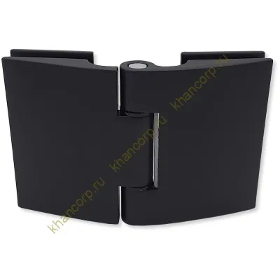 Петля Европа FDP-115 стекло-стекло 180˚ без крышек, нержавейка/черный