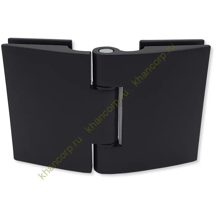 Петля Европа FDP-115 стекло-стекло 180˚ без крышек, нержавейка/черный