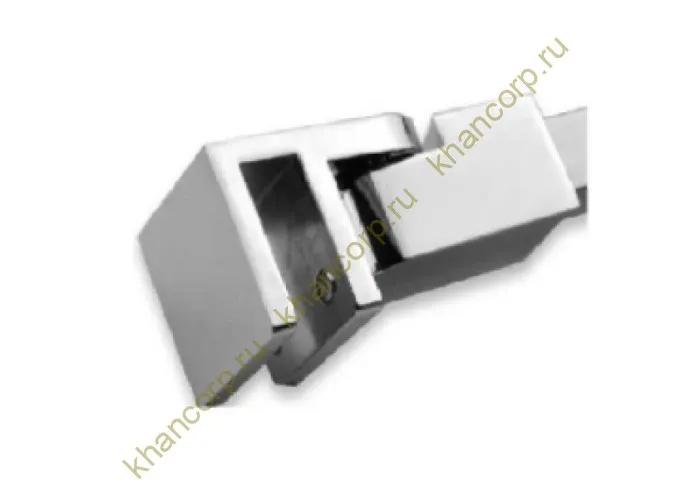 Держатель стекла FDC-50, 15х15 торцевой 0°-180°, нержавейка/полированный