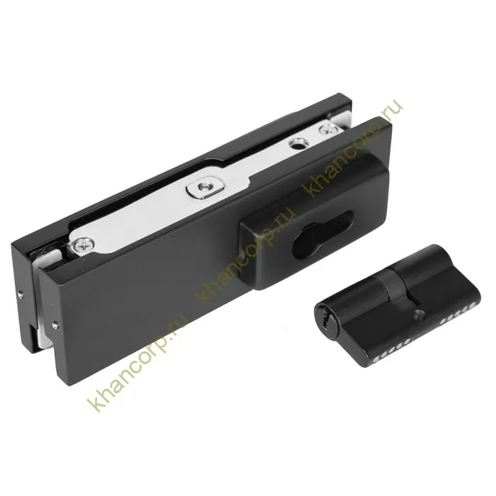 Замок FKZ-30 с овальным ригелем ключ/ключ, нержавейка/черный