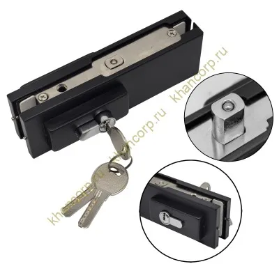Замок FKZ-30 с овальным ригелем ключ/ключ, нержавейка/черный