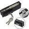 Замок FKZ-30 с овальным ригелем ключ/ключ, нержавейка/черный