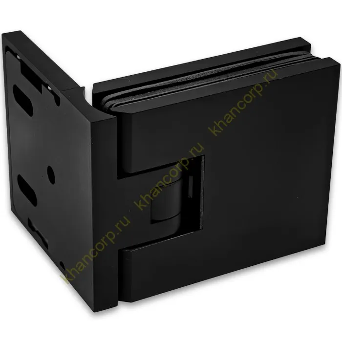 Петля Афродита FDP-230, стена-стекло 90° с крышками, латунь/черный