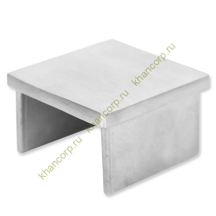 FOP-101 SUS201/SSS: Заглушка для поручня на стекло 40х40, нержавейка/матовый