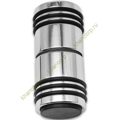 Ручка кноб Йота FDR-141 с одним резиновым торцом, алюминий/хром