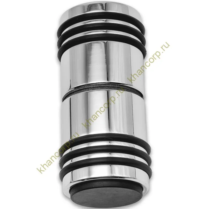 Ручка кноб Йота FDR-141 с одним резиновым торцом, алюминий/хром