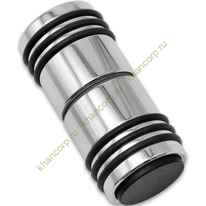 Ручка кноб Йота FDR-141 с одним резиновым торцом, алюминий/хром