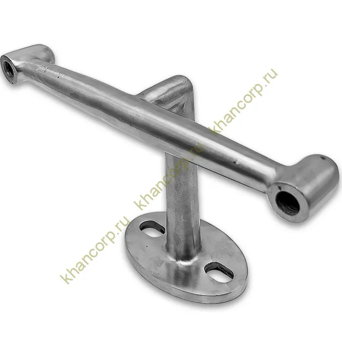 Двойное крепление рутеля FN-111 к стене M14, нержавейка/матовый