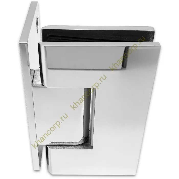 Петля Альфа α FDP-150 Премиум стена-стекло с боковым креплением, нержавейка/полированный