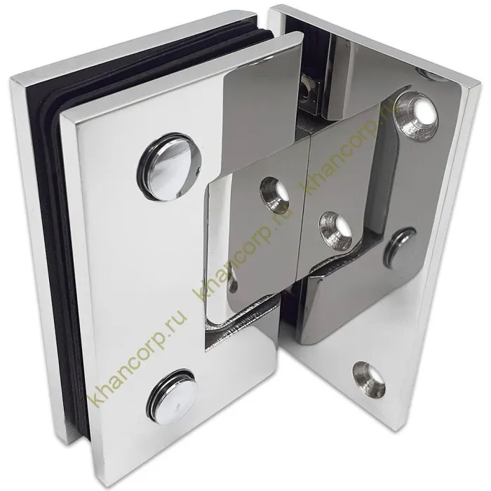 Петля Альфа α FDP-150 Премиум стена-стекло с боковым креплением, нержавейка/полированный