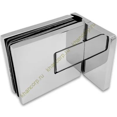 Петля Сирена FDP-210 стена-стекло 90˚ с боковым креплением, латунь/хром