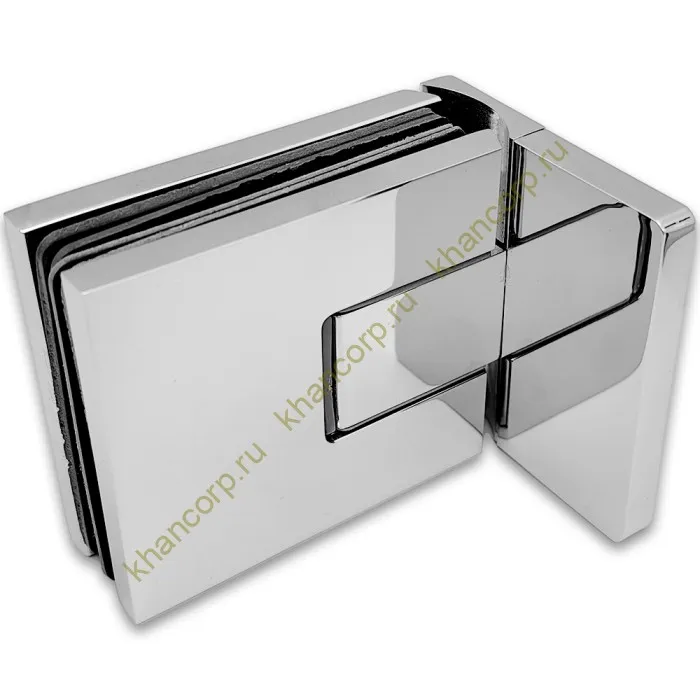 Петля Сирена FDP-210 стена-стекло 90˚ с боковым креплением, латунь/хром