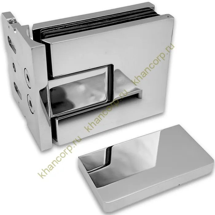 Петля Сирена FDP-210 стена-стекло 90˚ с боковым креплением, латунь/хром