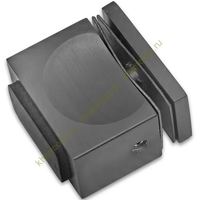 Ручка кноб FDR-67 с резиновым торцом (односторонняя), алюминий/оружейная сталь