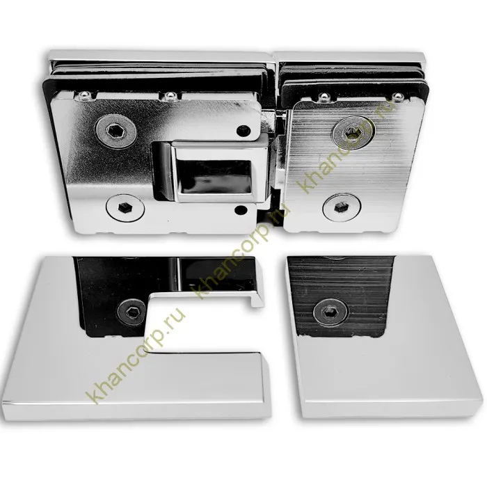 Петля Сирена FDP-212 стекло-стекло 180˚, латунь/хром