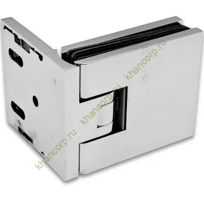 Петля Афродита FDP-230, стена-стекло 90° с крышками, латунь/хром