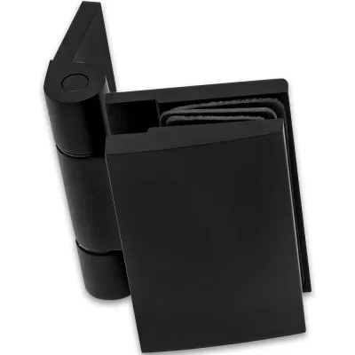 Петля Рея FDP-220 стена-стекло 90° с крышками латунь/черный