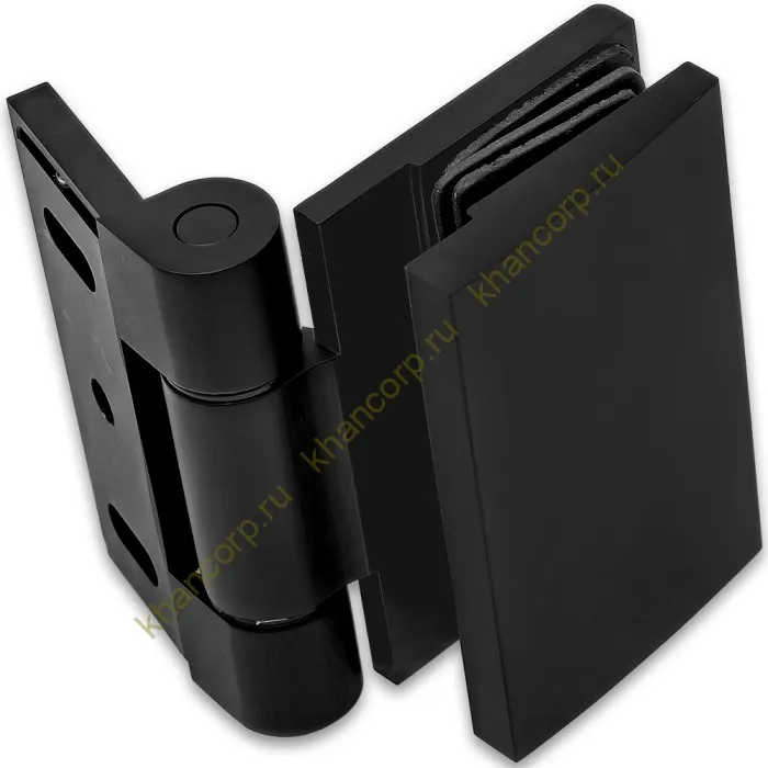 Петля Рея FDP-220 стена-стекло 90° с крышками латунь/черный