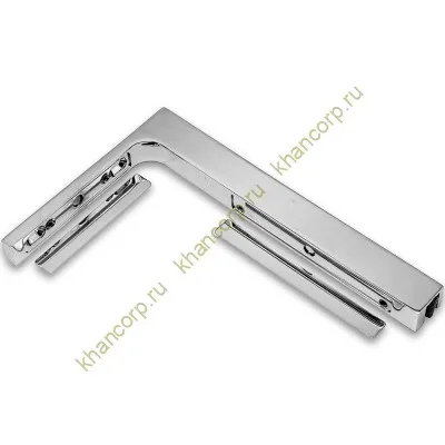 Угловой стабилизатор Диор FDK-5R стена-стекло 90˚ правый, нержавейка/полированный