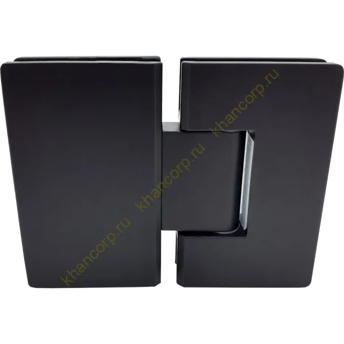 Петля Альфа α FDP-12 стекло-стекло 180˚, нержавейка/черный