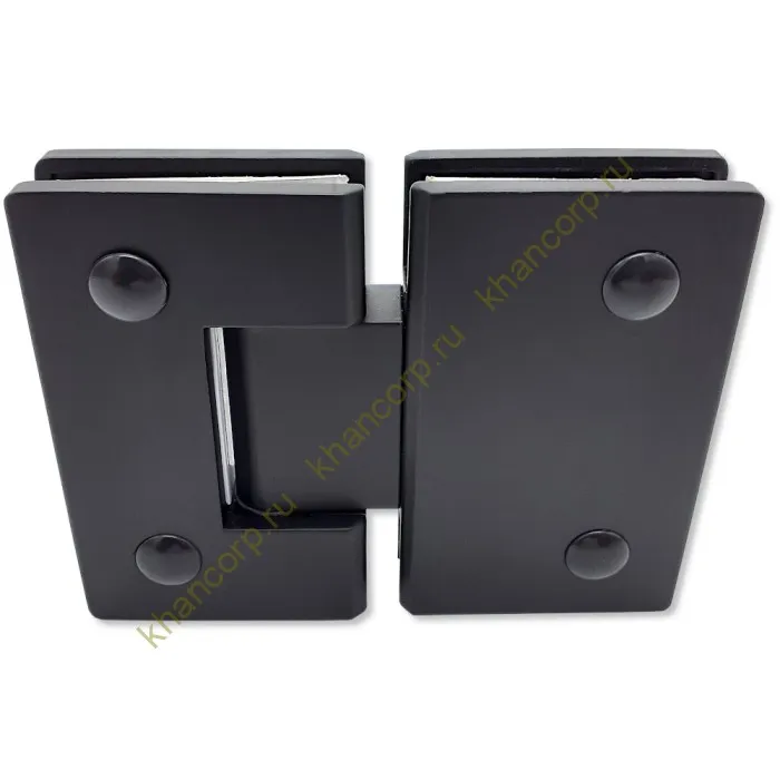 Петля Альфа α FDP-12 стекло-стекло 180˚, нержавейка/черный