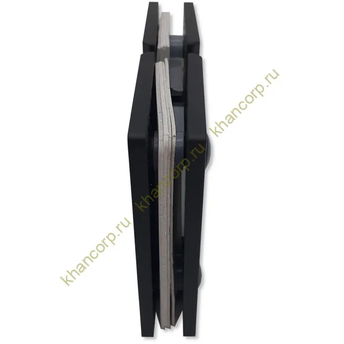 Петля Альфа α FDP-12 стекло-стекло 180˚, нержавейка/черный