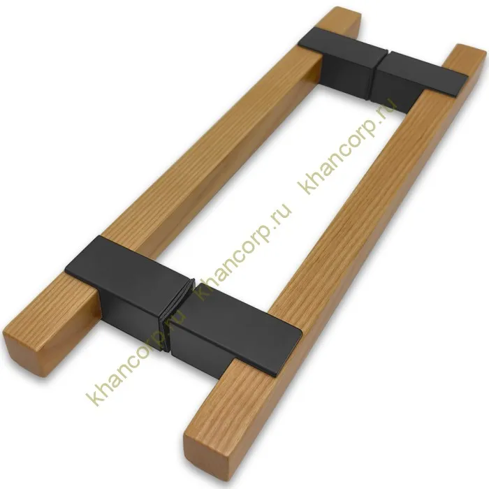 Ручка для сауны FDR-170, 20х220х320 мм, нержавейка/дерево/черный