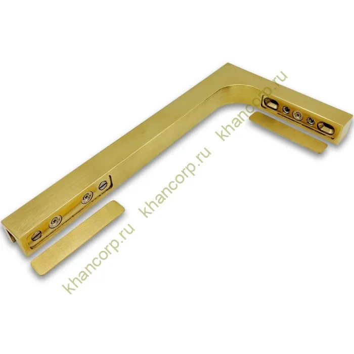 Угловой стабилизатор Диор FDK-3L стена-стекло 90˚ левый, латунь/брашированное золото