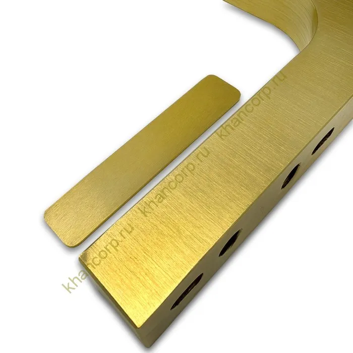 Угловой стабилизатор Диор FDK-3L стена-стекло 90˚ левый, латунь/брашированное золото