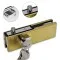 Замок FKZ-39 с круглым ригелем ключ/ключ, нержавейка/брашированное золото