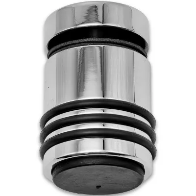 Ручка кноб Йота FDR-142 с резиновым торцом (односторонняя), алюминий/хром