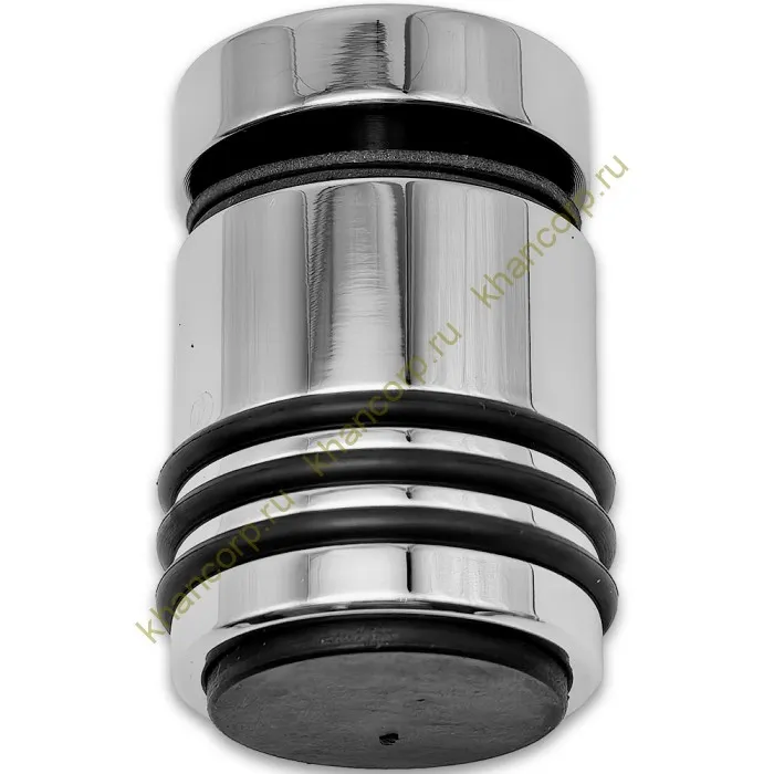 Ручка кноб Йота FDR-142 с резиновым торцом (односторонняя), алюминий/хром