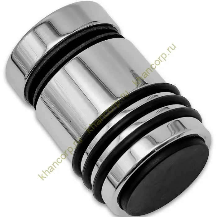 Ручка кноб Йота FDR-142 с резиновым торцом (односторонняя), алюминий/хром