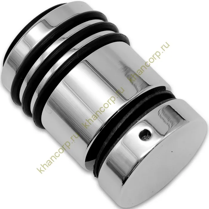 Ручка кноб Йота FDR-142 с резиновым торцом (односторонняя), алюминий/хром