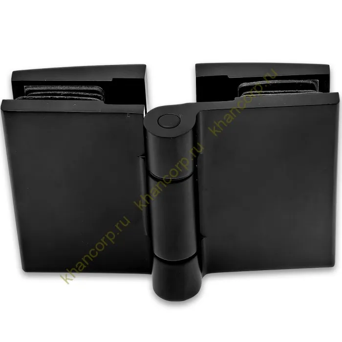 Петля Рея FDP-222 стекло-стекло 180° с крышками латунь/черный