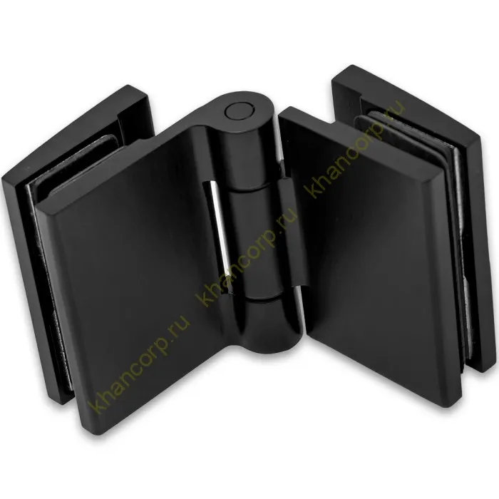 Петля Рея FDP-222 стекло-стекло 180° с крышками латунь/черный