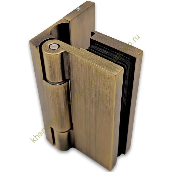 Петля Гера FDP-120 стена-стекло 90˚ открывание наружу, цинк/бронза