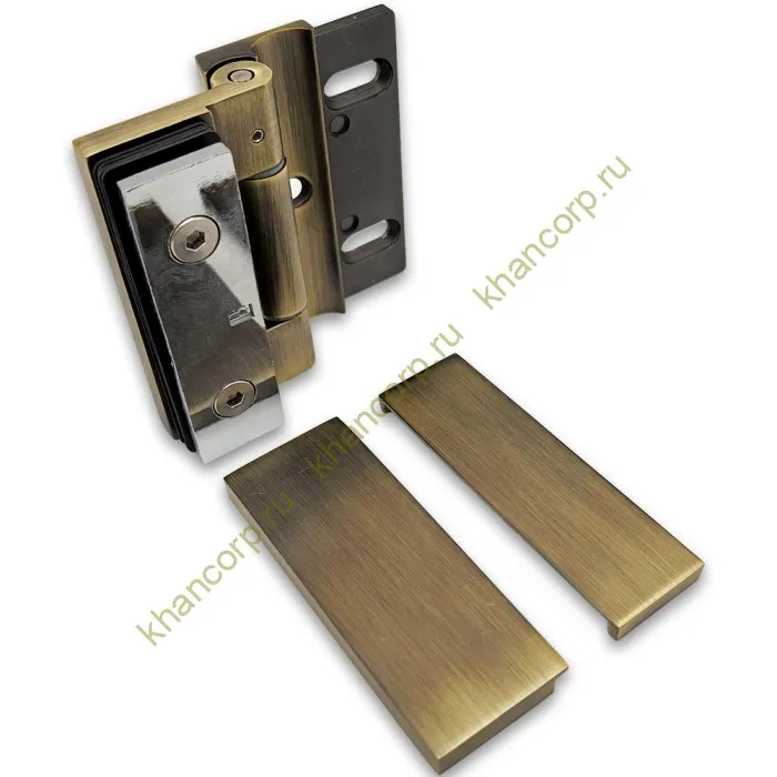 Петля Гера FDP-120 стена-стекло 90˚ открывание наружу, цинк/бронза