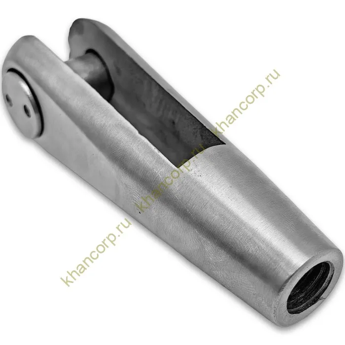 Наконечник FN-120 для ванта (тяги) левый М14, нержавейка/матовый