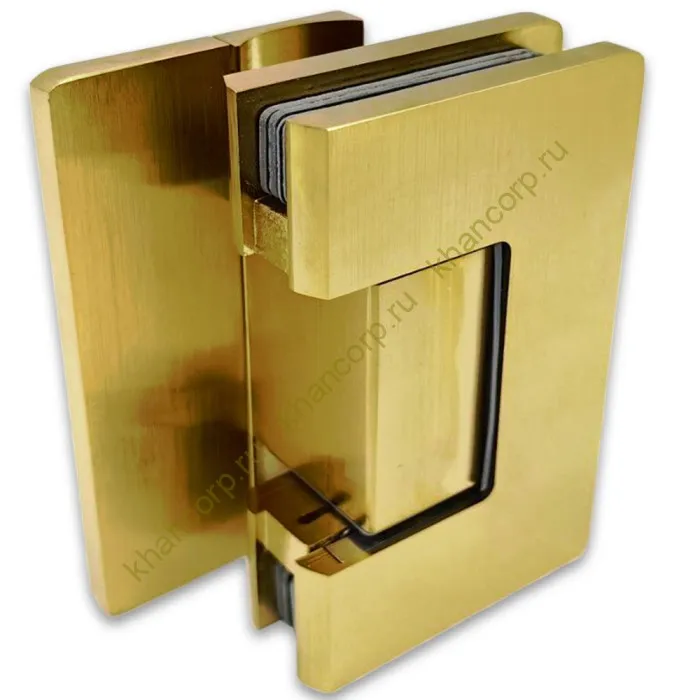 Петля Афина FDP-130 стена-стекло с боковым креплением, латунь/брашированное золото