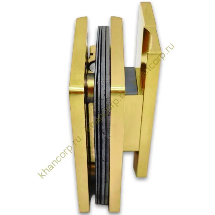 Петля Афина FDP-130 стена-стекло с боковым креплением, латунь/брашированное золото