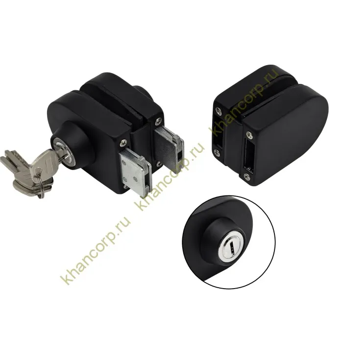 Замок FKZ-32 зажимной ключ/ключ, нержавейка/черный