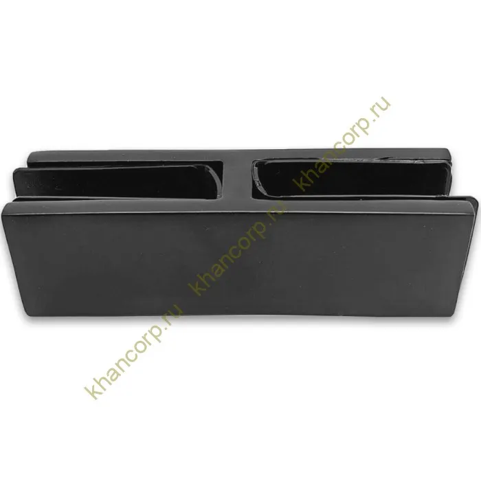 Крепление стекла FKK-201, 92х26 мм стекло-стекло 180°, нержавейка/черный