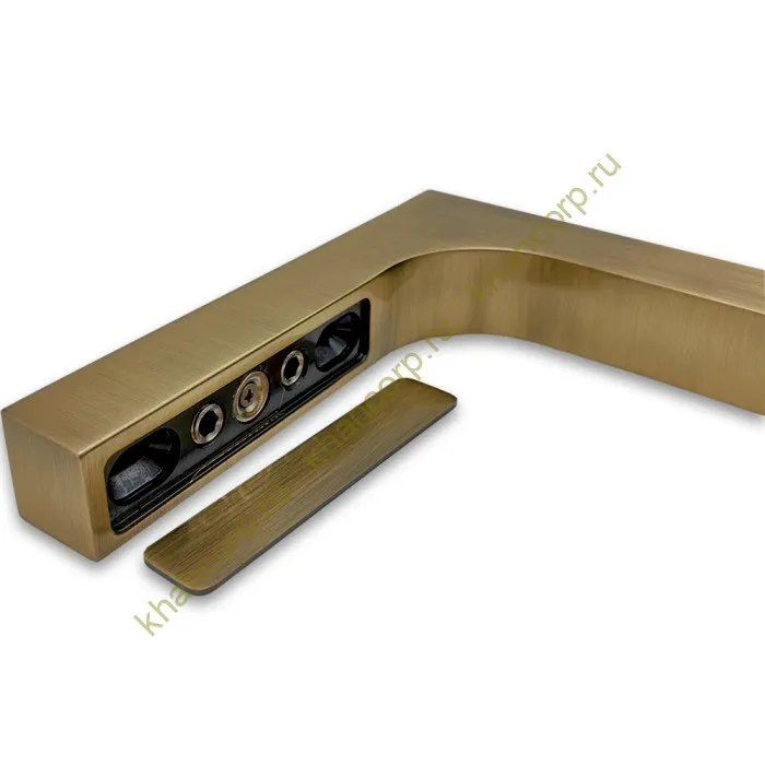 Угловой стабилизатор Диор FDK-3L стена-стекло 90˚ левый, латунь/бронза