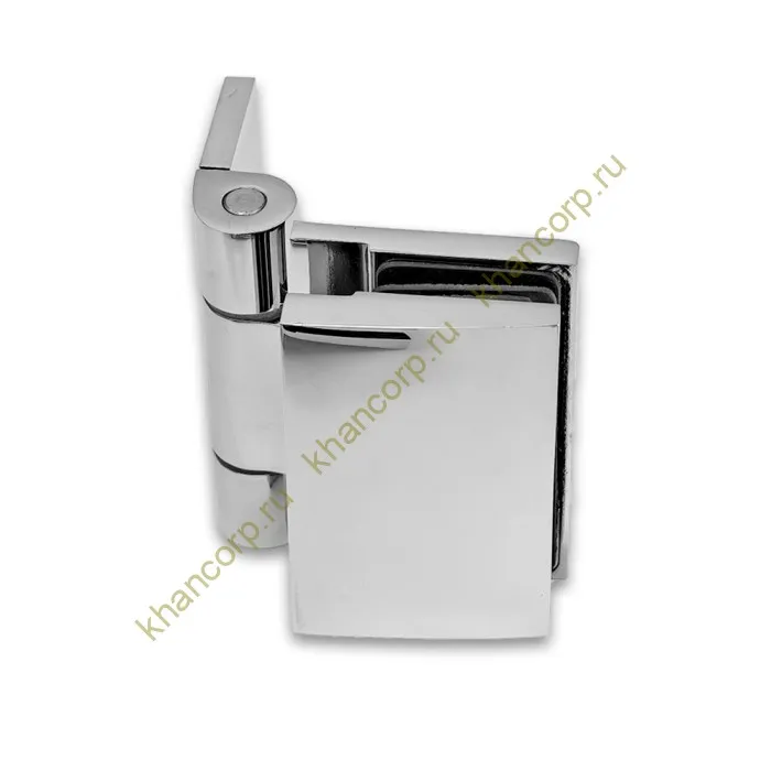 Петля Рея FDP-220 стена-стекло 90° с крышками латунь/хром